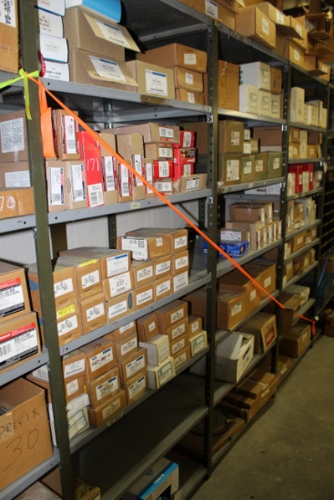 Contents of (3) Sections of Shelving, Various Brake Shoes, Lining Kits, Dis