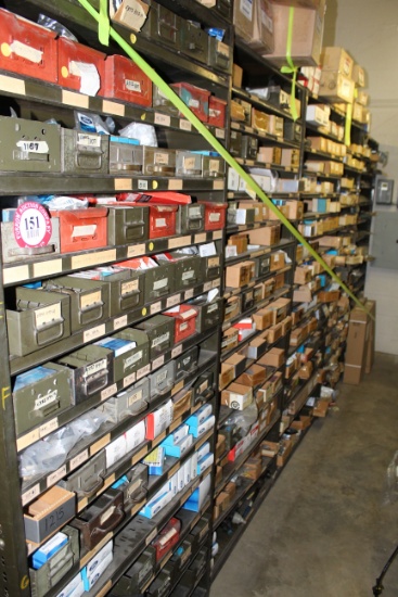 (10) Sections of 36" x 12" x 84" Adjustable Metal Shelving w/ (2) 36" x 12"