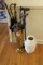 Brass Umbrella Stand w/ Umbrellas, Walking Canes and a Porcelain Urn