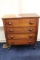 Walnut Antique 4 Drawer Chest