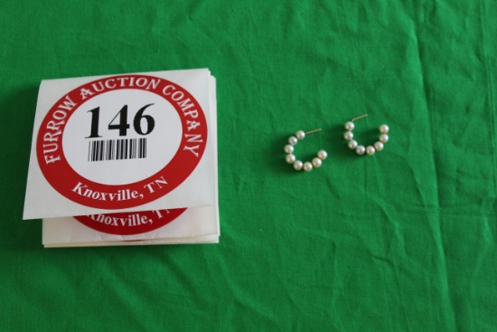 Pearl Hoop Earrings
