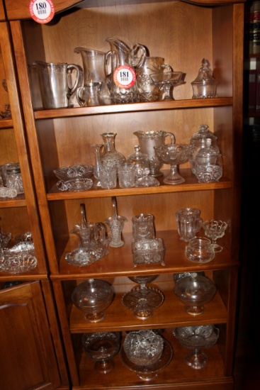 Contents of Cabinet To Include: Various Pressed Glass, Glassware Bowls, Pit