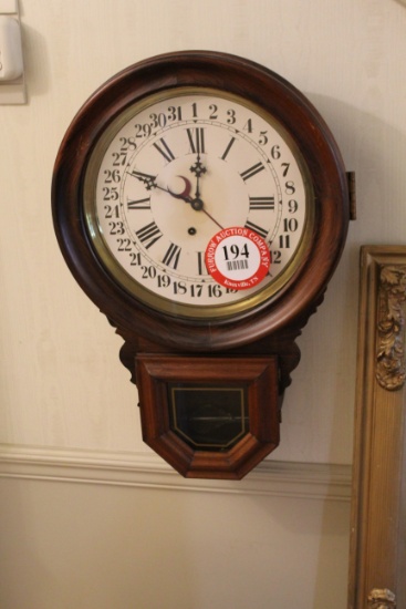 Decorative Walnut Case Wall Clock