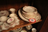 6 Place Setting Limoges China-Plates, Platters, (4) Coffee Cups, Bowls, Cre