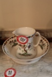 Decorative Porcelain Water Pitcher and Basin