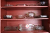 Various Clear Glass Bakeware, Serving Platters, Covered Dishes, Mixing Bowl