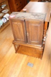 Decorative Wooden Wall Cabinet w/ 2 Doors and a Decorative Wooden Shelf