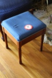 Wooden Framed, Upholstered Top Ottoman