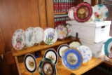 (18) Decorative Porcelain Plates on Stands