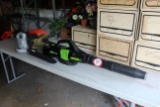 Greenworks 60 Volt Cordless Blower, Sun Joe Electric Blower and Troy-bilt E