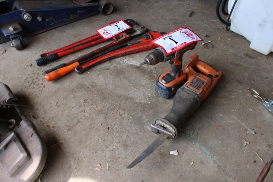 Ridgid Cordless Drill & Ridgid Reciprocating Saw