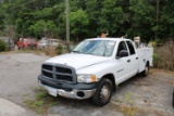 2004 Dodge RAM 2500 Quad Cab, 2WD, V-8 Automatic w/ Service Bed, Gas Air Co