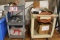 (2) Plastic Carts & Contents: Various Cleaning Supplies, Abrasive Wheels, H