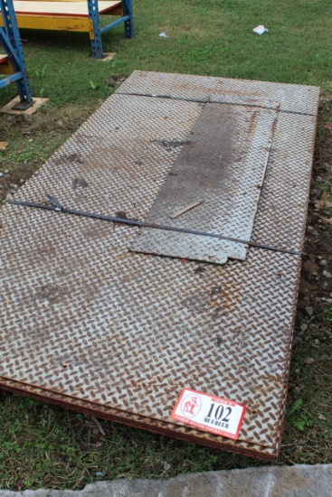(7) Pieces Of Metal Tread Plate 48" X 96"