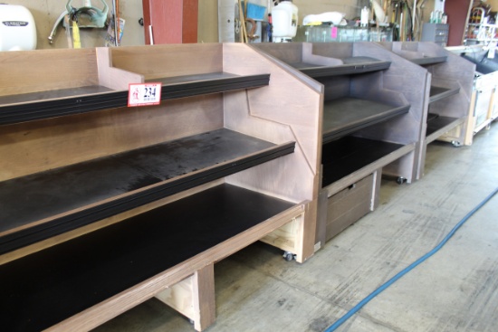 (3) Wooden Produce Display Cabinets