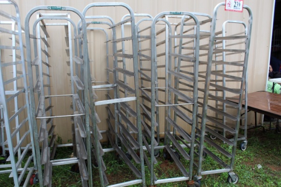 (9) Stainless Steel Tray Carts