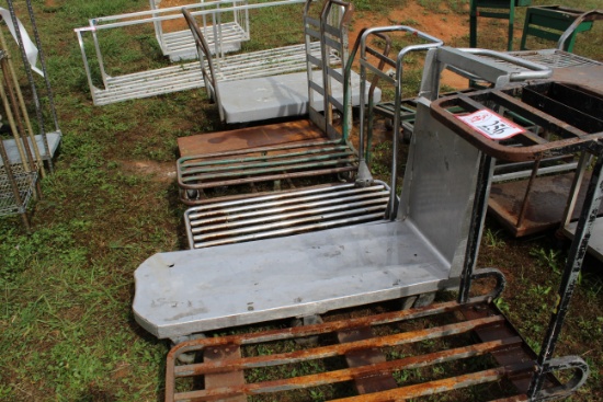 (7) Metal Shop Carts On Casters