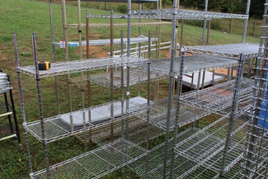 (6) Adjustable Metal Shelves, Various Size
