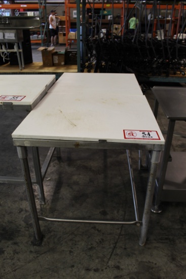 60" X 30" Stainless Steel Work Table, Ploy Top
