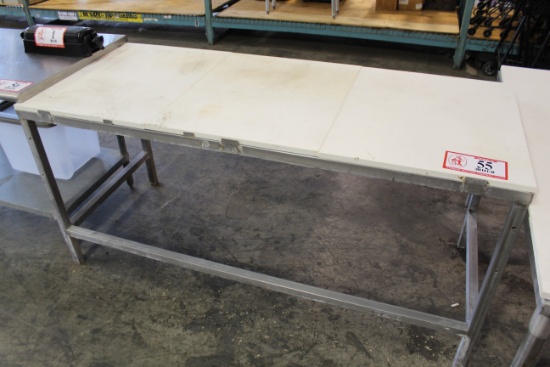 Stainless Steel Poly Topped 60" X 30" Work Table