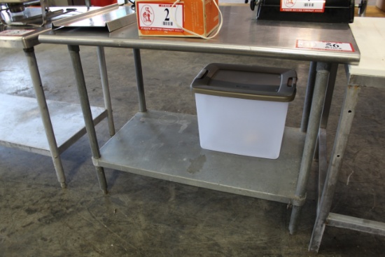 48" X 30" Stainless Steel Work Table