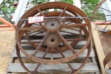 (4) Antique Steel Wheels