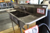 Stainless Steel 3 Compartment Sink 60