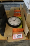 Various Broom/brush Heads And Battery Operated Clock