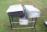 Pallet Rack & Contents: Various Sized Sheet Pans