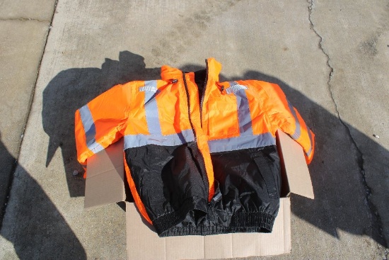 New Safety Jackets, Reflective Orange and (2) Boxes of Safety Shirts