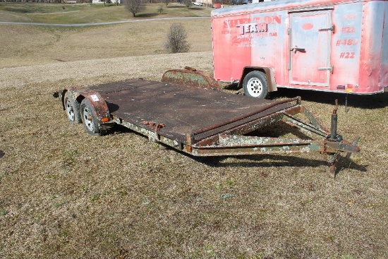 Metal 2 Axle Trailer, 16' - No Title Ever