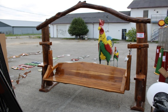 Teak Wood Swing Log on Top