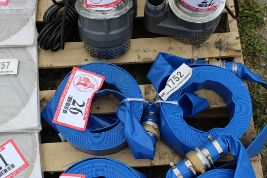 (2) New 2" x 50ft Discharge Water Hoses