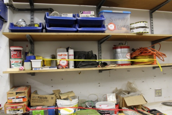 Contents Behind Yellow Ribbon- Drop Cords, Window Glaze, Sheetrock Compound