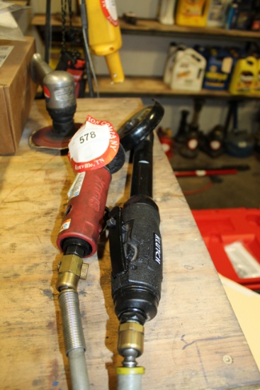 (2) Pneumatic Grinders and (1) Pneumatic Sander