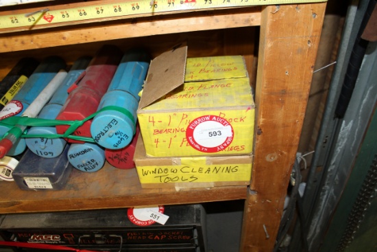 Pillow Block Bearings, Window Cleaning Tools, Etc.