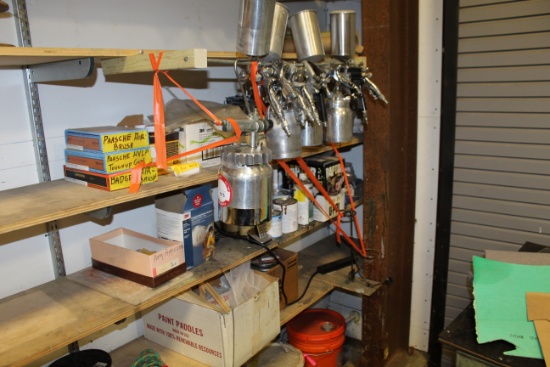 Pneumatic Paint Guns, Paints, Cups, Brushes, Etc.