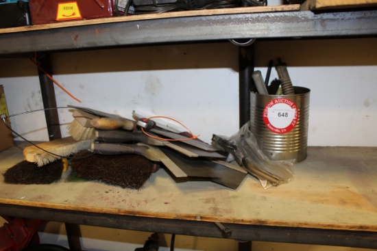 Various Putty Knives, Brushes, Etc.