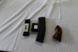 Wood Pistol Grips and 3 Magazines - (1) M-1 Mag (1) Glock Mag (1) Rem 597 M