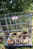 Crate of assorted wheel weights