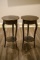 Pair (2) of Italian Provincial side tables, dark distressed finish, Approx.