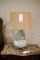 Pair (2) of celadon double gourd lamps, Approx.   28