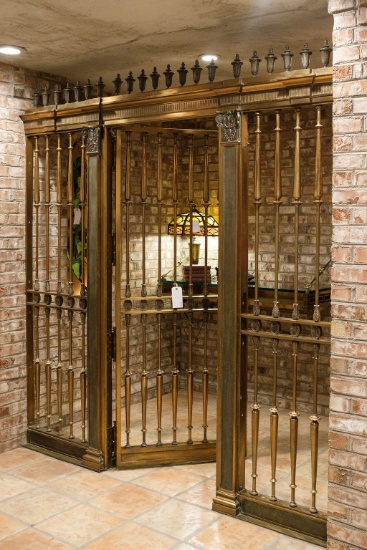 Bronze Gate and Wall Table, Qty. (1) Bronze Bank Vault Gate from the Old Ha