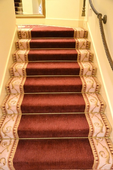 Total of (86) Brass Stair Rods, Qty. of (37) on Stairway connecting Main Le