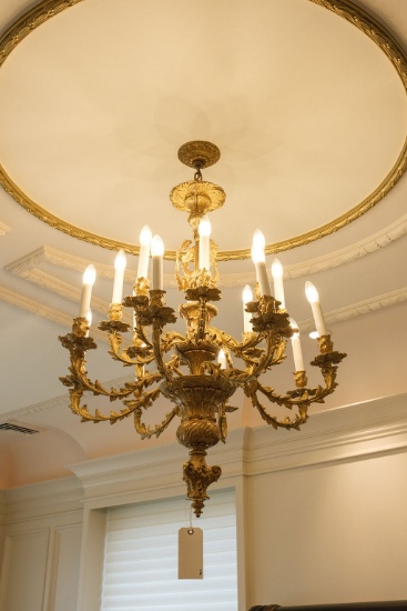 Chandelier 16 arm bronze French style Chandelier,  Approx. 43"H x 30"W
