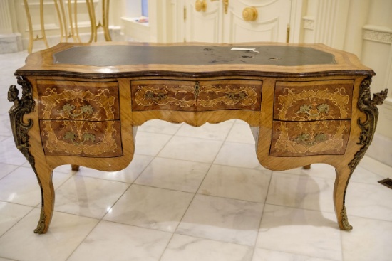 Desk In the style of Louis XV, serpentine, Bombay style