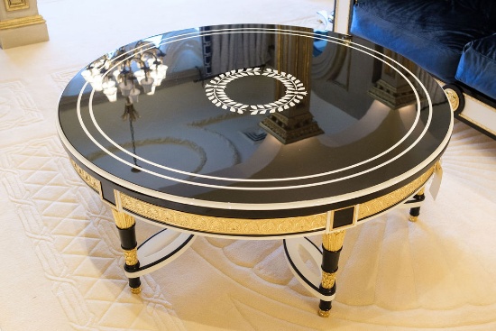 Wellington Round Center Table,  Approx. 120" H x 153"W