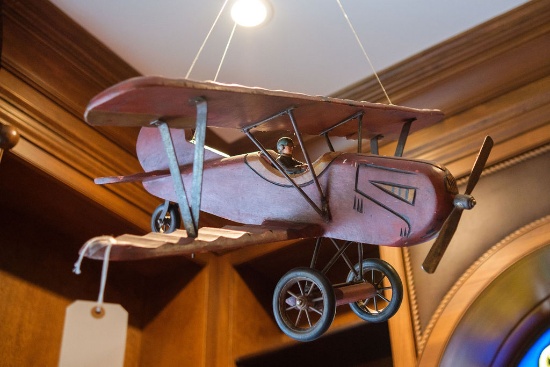 Assorted Lot to include - (1) Wooden Bi-Plane, Approx.   30"W x 27"L x 14"H