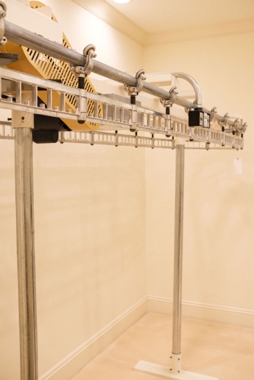 White Conveyor Clothes System, Approx.   6' 4" H x 10' 6" W
