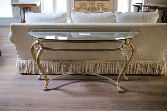 Cast Iron compote table, Approx.   28"T x 54"W x 20"D
